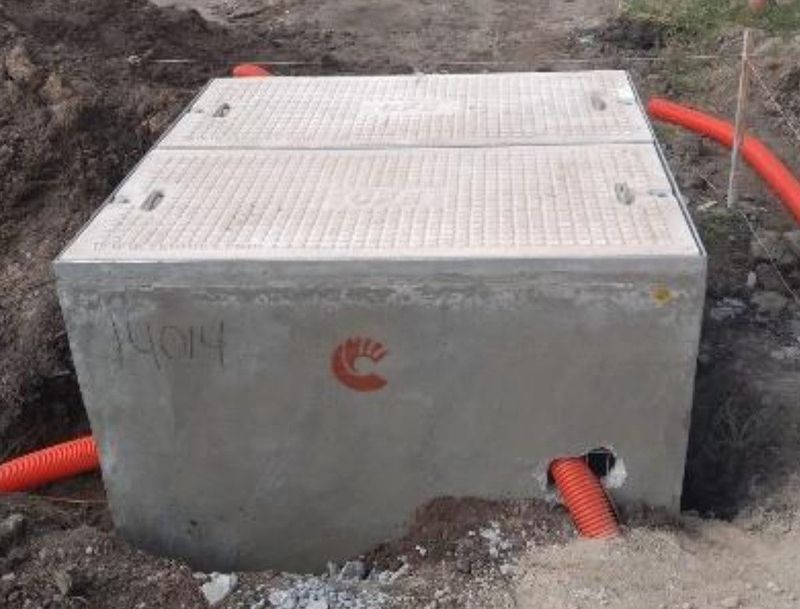 Registro de concreto con sus ductos